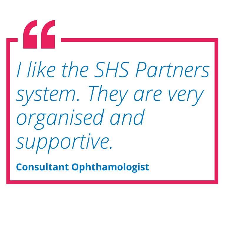 SHS Partners Insourcing NHS Bank Staff Nurse HCA Work with US Ophthalmology